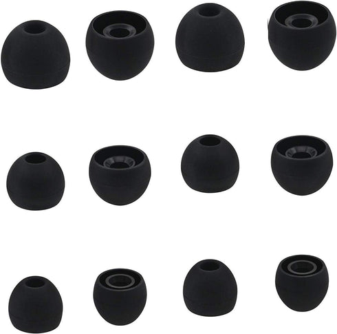 ALXCD Eartips for T10 Earbuds, S/M/L 6 Pairs Replacement Silicone Earbud Tips, Fit for Senso Anker T10 Headphone, Black......
