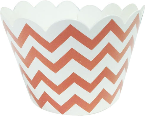 Wrapables Standard Size Chevron Cupcake Wrappers (Set of 20), Orange...