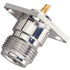 N-Type Socket - Nickel-Plated, Gold-Plated Copper Center, Solder Type, 4 Mounting Holes, 4-Pack, for PCB, Chassis, and Back Panels...