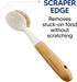 HIC Kitchen Dish Scrubbing Brush, Bamboo with Non-Scratch Bristles...