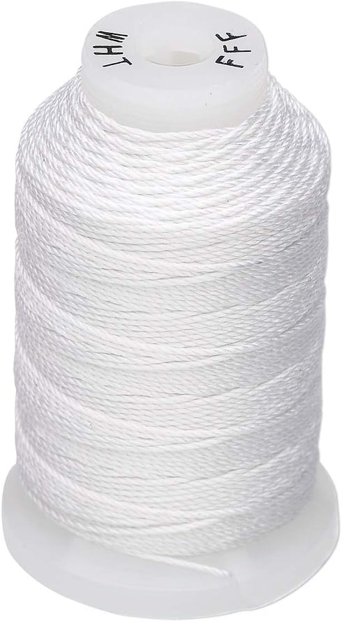 Simply Silk Beading Thread Cord Size FFF White 0.016 Inch 0.42mm Spool 92 Yards for Stringing Weaving Knotting Kumihimo...
