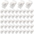 50Pcs Self Adhesive Clips, Plastic Sticky Clips Spring Clips, Photo Clips Clear Wall Tapestry Clips for Posters Photos Paper Document, Clear...
