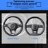 Bling Leather Steering Wheel Cover, Colorful Rhinestones Elastic Steering Wheel Protector, PU Soft Leather with Crystal Diamond, Sparkling Car Acc...