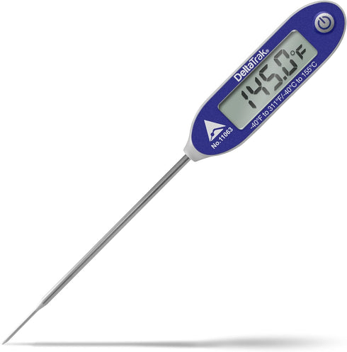 DeltaTrakessentials 11063 FlashCheck Jumbo Display Auto-Cal Needle Probe Thermometer...