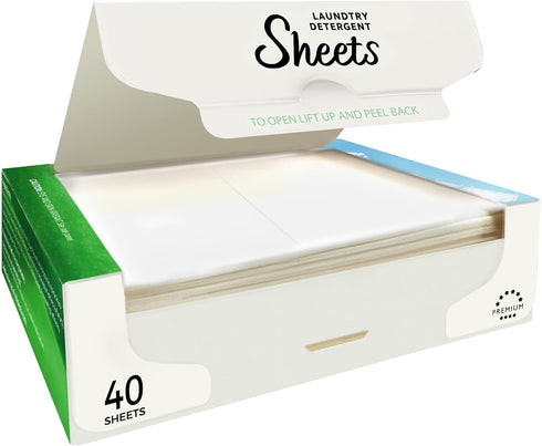 Laundry Detergent Sheets, Plant-Based Eco Friendly Laundry Sheets, Hypoallergenic Washing Sheets - Free & Clear Scent - for Travel, Apartment, Dor...