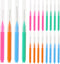 20 Pcs Braces Brush for Cleaner Interdental Brush Dental Oral Hygiene Flosser Toothpick Tooth Soft Bendable Flossing Head Cleaning Tool...