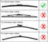 X AUTOHAUX 4pcs 475mm 650mm 19" 26" 8x10mm 3 Section Car Windshield Wiper Blade Refill...