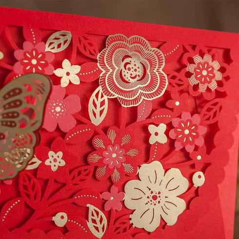 8 PCS Chinese Red Envelopes/Money Pocket/Party Accessory Organizer Envolop for Bussiness Occassion/Invited Card/Wedding/Birthday/New Year Party (8...