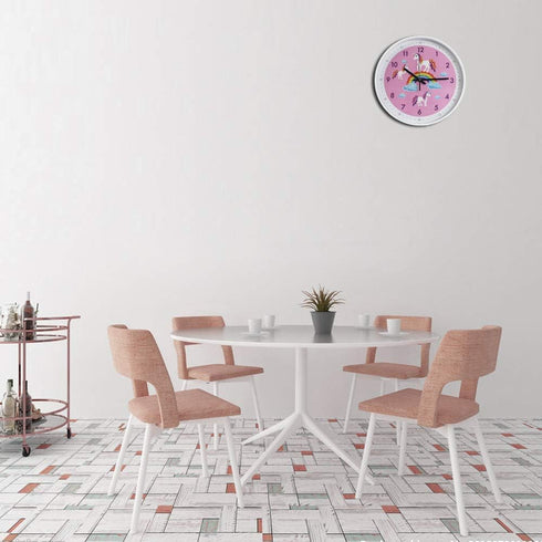 Pink Wall Clock,Silent Non Ticking Children's Décor Quiet Clocks for Kids Room,Office,School,Bedroom,Kitchen,Classroom (12 inch Pink)...