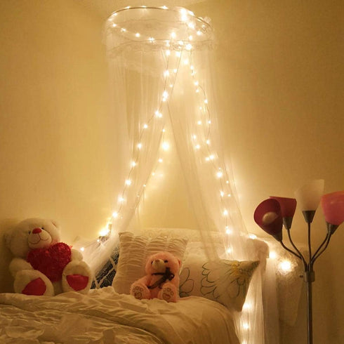 Lighting EVER Fairy Lights Plug in, 33ft 100 LED String Lights for Bedroom, Warm White Copper Wire Lights, Waterproof Indoor Outdoor Decorative Fa...