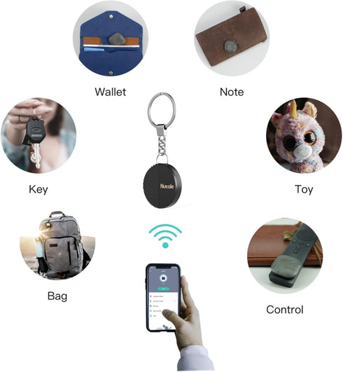 Bluetooth Key Finder Smart Tag Tracker Item Locator with Key Chain, Separate Battery Compartment, for Keys, Luggage, Backpacks (Nutale Findthing)...