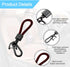 Car Key Acorn Weave Paracode Key Chain Ring, Thick Leather Braid Rope Car Keychain Ring for Men and Women, Suit for All Cars (Black/Red)...