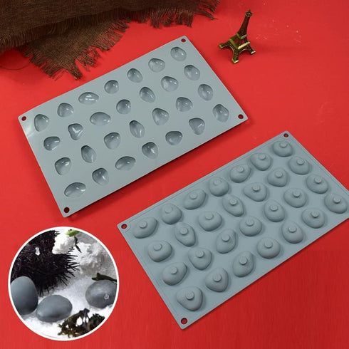 Silicone Molds Stone Shape, Non-Stick Food Grade Silicone Molds for Chocolate, Candy, Jelly, Ice Cube, Dog Treats, Cupcake Baking Mould (Stone M)...