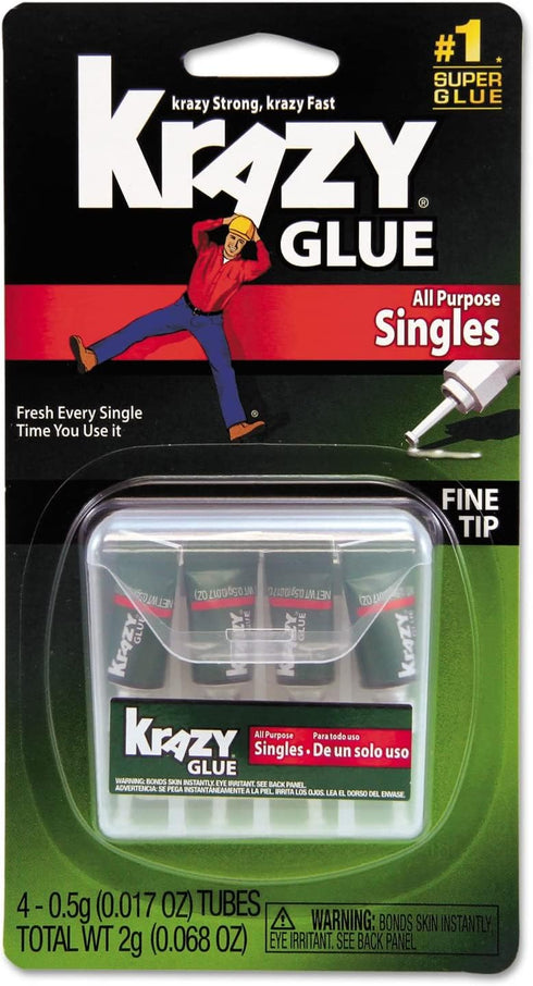 Elmer's Glue Bulk Buy Instant Krazy Glue 4 Single Use Tubes KG58248S (3-Pack)3...