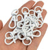 50 pcs Swivel Clasps Lanyard Snap Hook,cnomg Metal Swivel Lanyard Snap Hook Lobster Claw Clasp (White)...