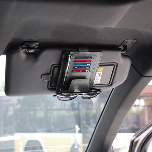 Leather Car Visor Organizer – Stylish & Functional Storage for Sunglasses, Cards, and Essentials...