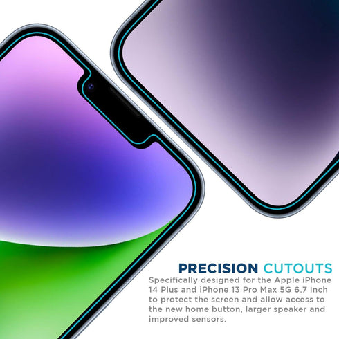 Tech Armor 4 Pack HD Clear Film Screen Protector Compatible for Apple NEW iPhone 14 Plus (2022) and iPhone 13 Pro Max (2021) 5G 6.7 Inch......