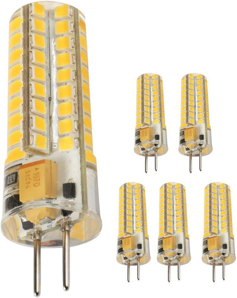 GY6.35 LED, led Halogen Replacement 5W Bi-pin Base 12V AC/DC 2700K Warm White,led Landscape Light Bulbs 50W Replacement 5Pack (5)...