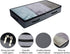 AMJ Foldable Underbed Bags - Pack of 2, Transparent Zip Lid Under Bed Storage Bags for Bedroom Wardrobe, Washable, Dark Gray...
