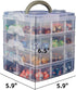 DND Dice Storage Box with Removable Dividers Polyhedral Dice Plastic Organizer Holding Up To 1200 Dices Craft Bead Compartment Container for Sewin...