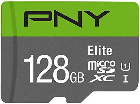 PNY 128GB Elite Class 10 U1 microSDXC Flash Memory Card - 100MB/s, Class 10, U1, Full HD, UHS-I, Micro SD...