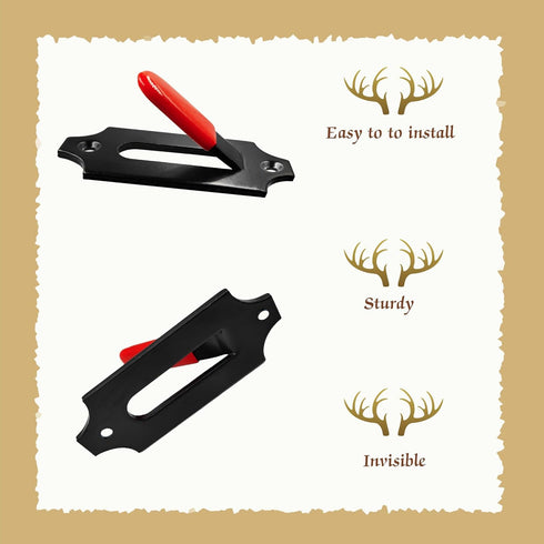 LAJIAOZ 3Pcs European Mount Skull Hangers with Silicone Protector Deer Skull Mount Hanger for Indoor Outdoor, Hanging Antelope, Cattle, Coyote and...