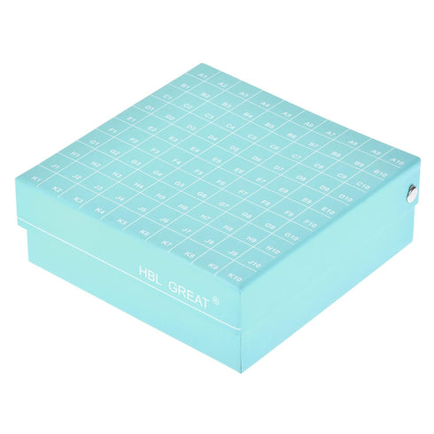 uxcell Centrifuge Tube Freezer Storage Box 100-Well Waterproof Cardboard Holder Blue for 1.5/1.8/2ml Micro Centrifuge Tubes...
