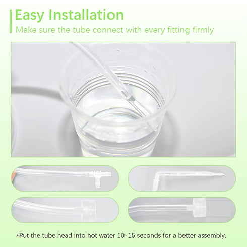 Moistenland Drip Irrigaiton Kits for 1/4" Tubing, Drip Irrigation Accessories Compatible Automatic Drip Kit or Sprinkler Systems...