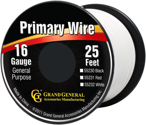 Grand General 55232 White 16-Gauge Primary Wire...