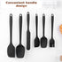 HANSGO 6PCS Silicone Spatula Set, Rubber Spatula High Heat-Resistant One Piece Seamless Design Cooking Spatulas Kitchen Utensils Set for Kitchen C...