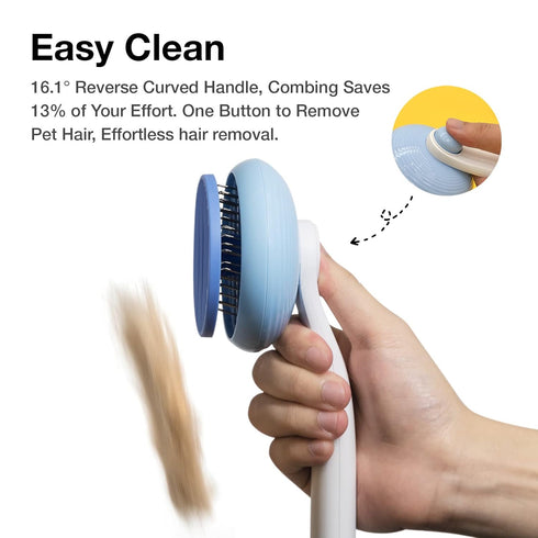 Cat Brush for Shedding, Pet Grooming Self Cleaning Slicker Brush for Cats & Dogs, Cat Deshedding Brush Easily Removes Tangles Hair and Loose Under...