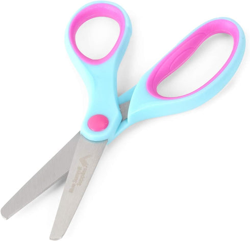 Blue Summit Supplies Kids Scissors, Student Scissors with Comfort Grip, Bulk Safety Scissors for School and Classrooms, Orange, Blue, and Pink Chi...
