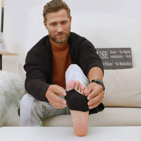 HiiBaby Ball of Foot Cushions - Metatarsal Sleeve Pads, Fabric Forefoot Compression Socks,Half Bunion Sleeves Great for Mortons Neuroma, Metatarsa...