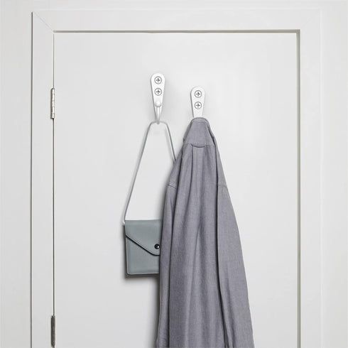 15PCS White Coat Hooks | Robe Hooks | Wall Hooks White | Small Hooks | Coffee Mug Hooks | Wall Hooks White with 30 Pieces Screws for Towel, Key, R...