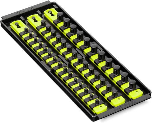 Ernst Manufacturing 8498HV 13-Inch Socket Boss, Premium 3-Rail Multi-Drive Socket Organizer, High Visibility - Made in USA...