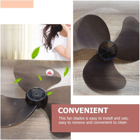 DOITOOL Plastic Fan Blade Replacement Leaves, with Nut Cover, 3 Leaves Universal Household Standing Fan Pedestal Fan Table Fanner Replacement Blad...