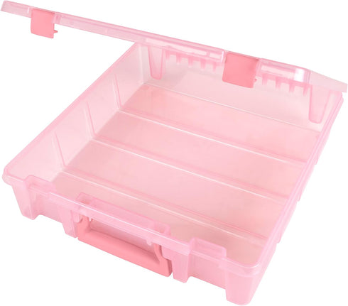 ArtBin 6955RK Super Satchel 1-Compartment Box, Art & Craft Organizer, 1-Pack, Translucent Blush...
