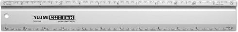 Alumicolor AlumiCutter Aluminum Steel Straight Edge for Office, School, Engineering and Framing, 12IN, Silver...