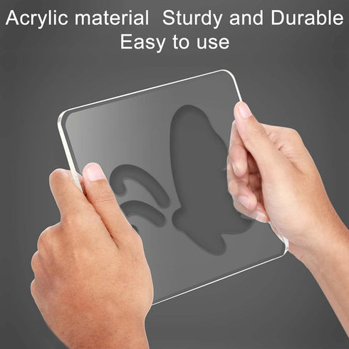 GLOBLELAND 4pcs Quilting Patchwork Ruler for Sewing Butterfly Seamless Pattern Patchwork Sewing Ruler and Transparent Acrylic Quilt Ruler for Sewi...