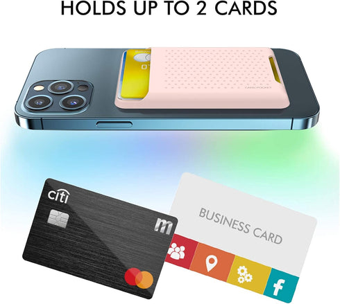 BIAJIYA Card Holder for Back of Phone for Stand MagSafe Magnetic Silicone Wallet Compatible with iPhone17/16/15/14/13/12/12 Pro/ 12 Mini/ 12 Pro M...