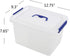 Wekioger Versatile Storage Organizer Plastic Bins with Lid, 12 Quart Latching Box, Set of 1...