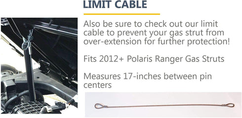 Polaris Dump Bed Strut Rod End Replacement Parts (Check Fitment Below) (6mm (Qty 1) with Cable)...