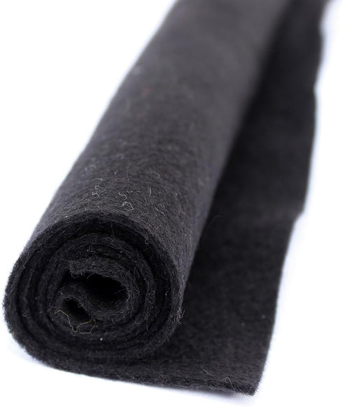 Black - Wool Felt Oversized Sheet - 35% Wool Blend - 1 12x18 inch Sheet...
