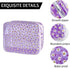3pcs Clear Makeup Bags,Transparent Women Cosmetic Bag with Zipper,Daisy Beauty Case,Make Up Organizer Storage,Bath Toiletry Wash Bag...