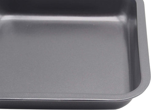 2pcs Mini Baking Pans 8 X 8 Inch (Inner 7.5 X 7.5) Square Cake Pan Bread Pan Nonstick Heavy Carbon Steel Bakeware...