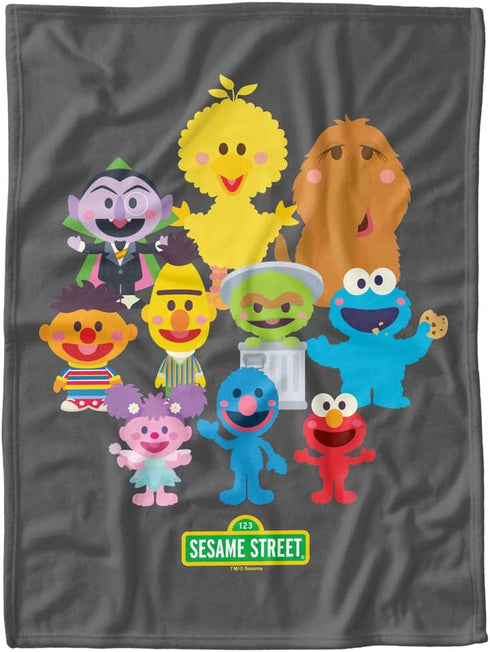 LOGOVISION Sesame Street Lightweight Baby Blanket, 30"X40", Kawaii Group Style Unisex for Infants Girls & Boys...