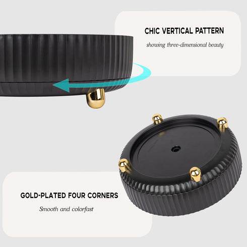 Makeup Perfume Organizer Tray 360 Degree Rotating Lazy Susan Skincare Lotion Organizer Spinning Cosmetics Storage for Dresser, Vanity, Bathroom Co...