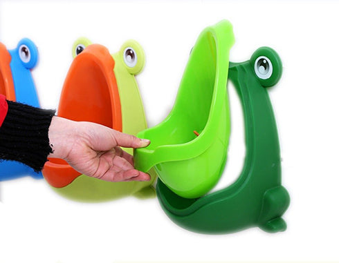 Cute Frog Potty Training Urinal for Boys with Funny Aiming Target - Blackish Green...