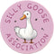 Pink Cute Mouse Pad Round, Small Mousepad Silly Goose Association, Funny Round Mouse Pad for Desk, Computer Mouse Pads for Wireless Mouse, Desk Ac...