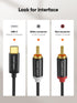 CableCreation USB C to RCA Audio Cable 3.3FT, Type-C to 2 Male Y RCA Splitter, RCA to USB C for iPhone 15 Series, Tablet, Home Theater, DVD, Ampli...